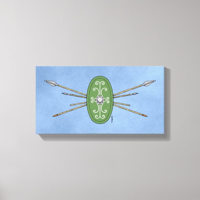Impressão Em Tela Antigos escudos e lanças celtas (Frente)