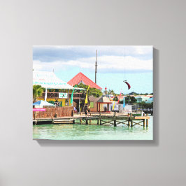 Impressão Em Tela Antígua, Ilha no Caribe