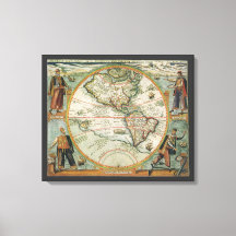 Antiguidade Mapa Antiquado das Américas, Teodor de