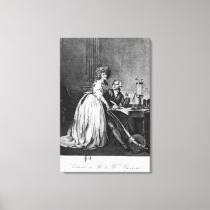 Impressão Em Tela Antoine Laurent Lavoisier e sua esposa