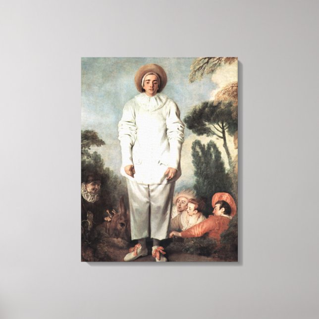 Impressão Em Tela ANTOINE WATTEAU - Pierrot (Gilles) 1719 (Frente)
