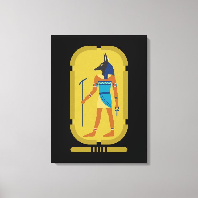 Impressão Em Tela Anubis Egípcio Deus Da Mumificação (Frente)