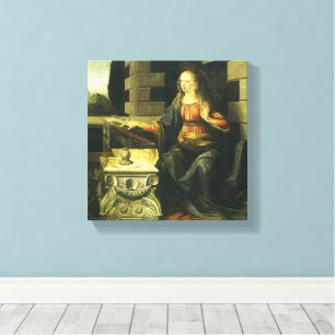 Impressão Em Tela Anunciação do Senhor de Leonardo da Vinci