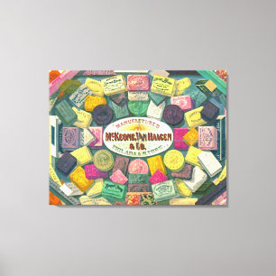 Impressão Em Tela Anúncio 1865 do sabão do vintage