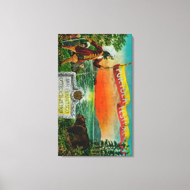 Impressão Em Tela Anúncio do Festival Portola (explorador) (Frente)