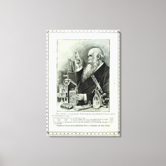 Impressão Em Tela Anúncio para o "Cacau de Cadbury" (Frente)