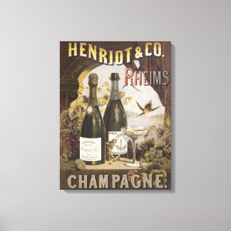 Impressão Em Tela Anúncio Vintage Para Champanhe Henriot & Co. Rheim
