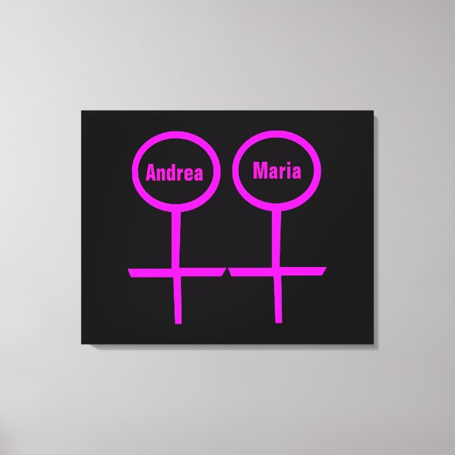 Impressão Em Tela Anúncios de lésbicas com tela personalizável (Frente)
