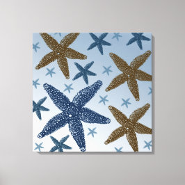Impressão Em Tela Ao fundo do mar Starfish