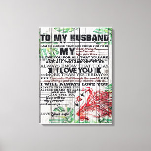 Impressão Em Tela Ao Meu Marido Presente Citações de Amor Presen