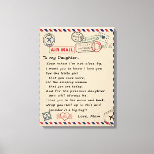 Impressão Em Tela Ao Meu Presente De Filha, À Minha Filha De Amor E