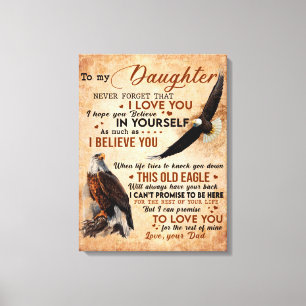 Impressão Em Tela Ao Meu Presente, Pai E Filha, Eagle Lover