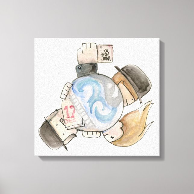 Impressão Em Tela Ao redor do mundo em 80 dias (Frente)