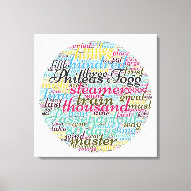 Impressão Em Tela Ao redor do mundo em 80 dias (Frente)