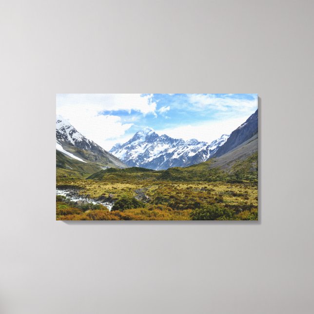Impressão Em Tela Aoraki / Monte Cook (Frente)