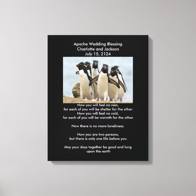 Impressão Em Tela Apache Wedding Blasing Penguins (Frente)