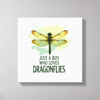 Impressão Em Tela Apenas um menino que ama libélulas. Libélulas Drag