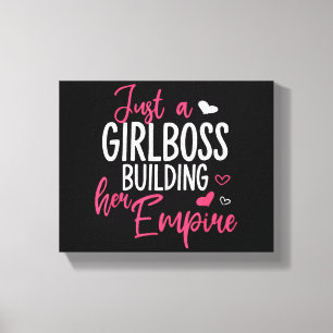Impressão Em Tela Apenas uma chefe de menina construindo seu império