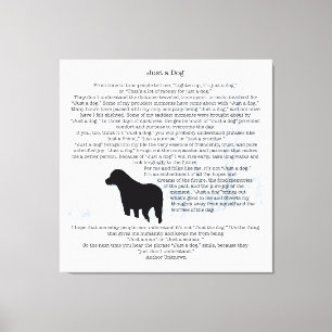 Impressão Em Tela Apenas uma citação de cachorro - Labrador Preto -