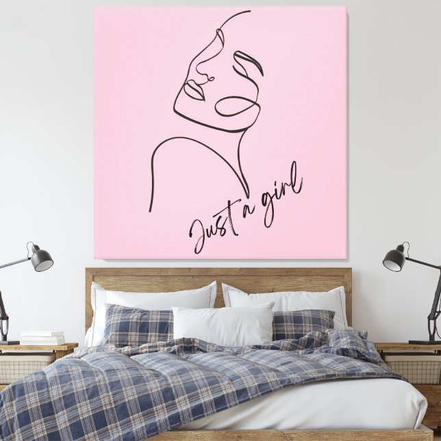 IMPRESSÃO EM TELA APENAS UMA MENINA (Insitu(Quarto))