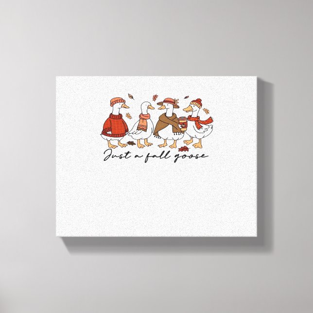 Impressão Em Tela Apenas uma T-Shirt Clássica de Ganso Queda (Frente)