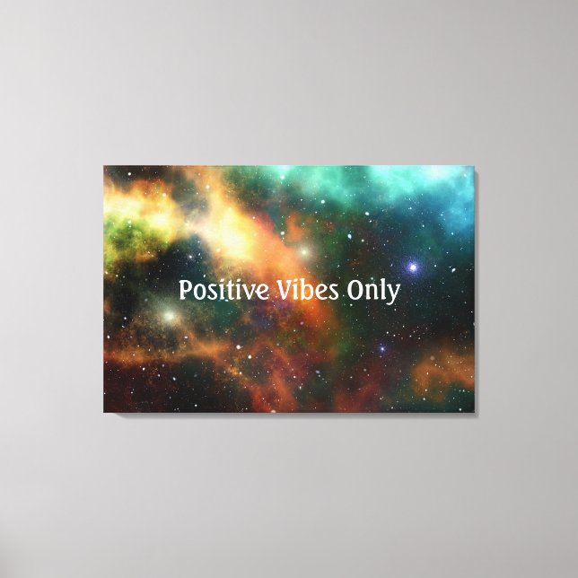Impressão Em Tela Apenas Vibes Positivas (Frente)