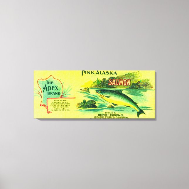 Impressão Em Tela Apex Salmon Can LabelGerard Point, AK (Frente)