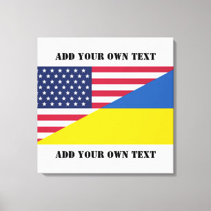 Impressão Em Tela Apoio americano ao Travesseiro decorativo da Ucrân