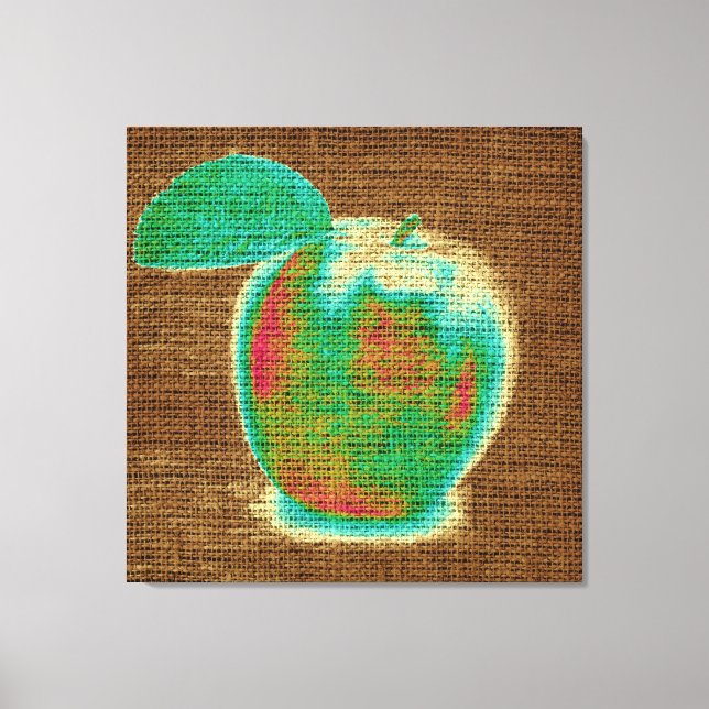 Impressão Em Tela Apple Fine Art em Burlap Linen Jute #4 (Frente)
