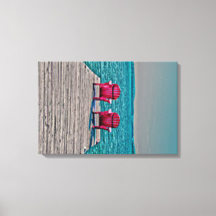 Impressão Em Tela Aprecie a vida nas cadeiras rústicas de Adirondac