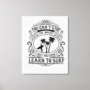 Impressão Em Tela Aprender ao Surf