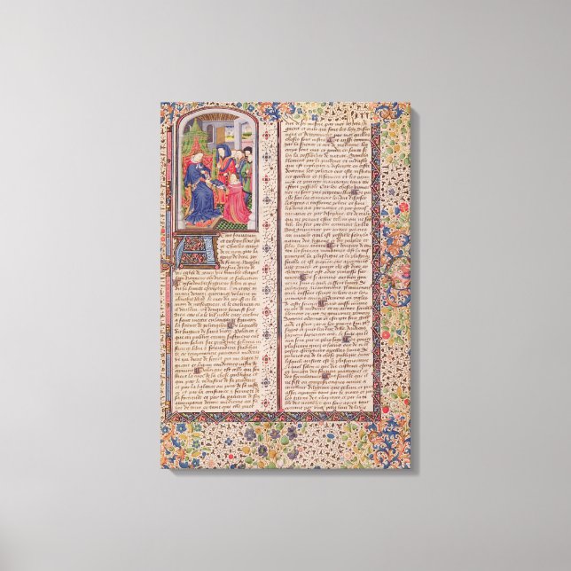 Impressão Em Tela Apresentação de "A Política" ao Rei (Frente)