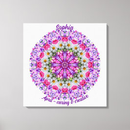 Impressão Em Tela April Birth Flower Personalizada Daisy Mandala Art