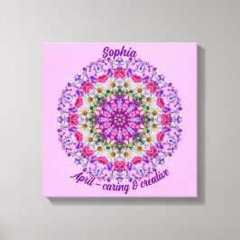 Impressão Em Tela April Birth Flower Personalizada Daisy Mandala Art