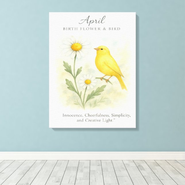 Impressão Em Tela April Birthday Bible Verse Cross and Resurrection  (Insitu(piso de madeira))