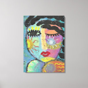 Impressão Em Tela Aproveite o Abstrato de uma mulher