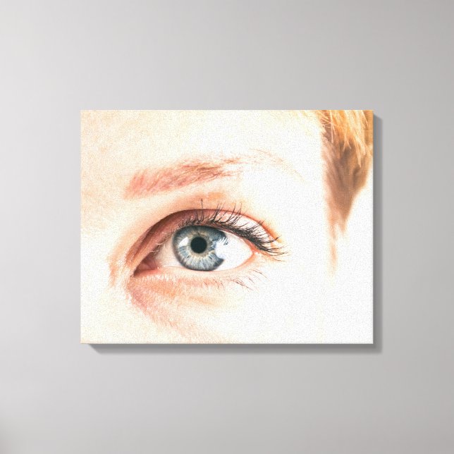 Impressão Em Tela Aproximação dos olhos humanos (Frente)