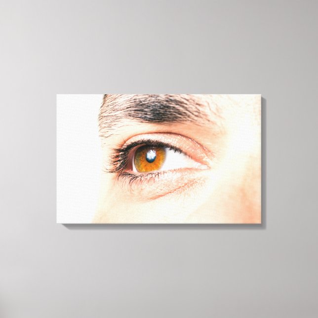 Impressão Em Tela Aproximação dos olhos humanos (Frente)