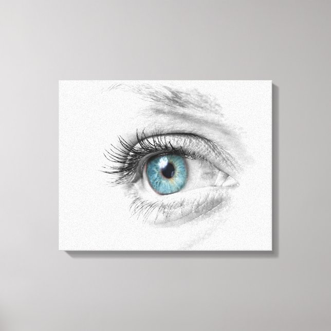 Impressão Em Tela Aproximação dos olhos humanos (Frente)
