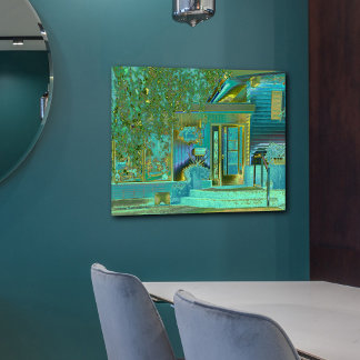 Impressão Em Tela Aqua House 1