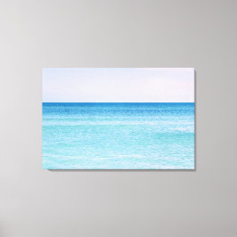 Impressão Em Tela Aqua Teal Lavanda Ocean Onda Praia Tropical