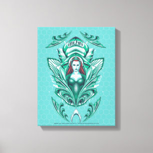 Impressão Em Tela Aquaman Gráfico Mera Ornamentado