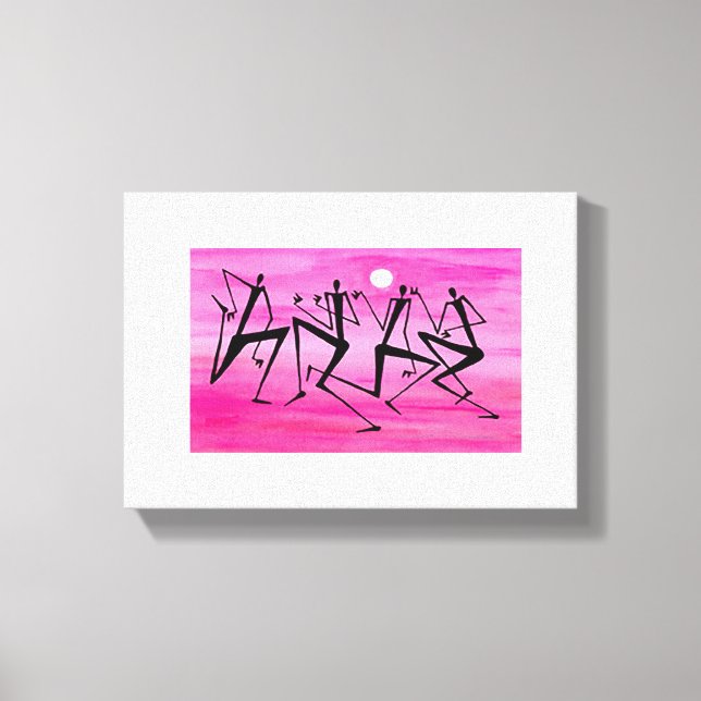 Impressão Em Tela Aquarela, Arte Africana, Dia Mágico Sunny (Frente)