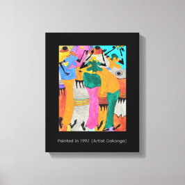 Impressão Em Tela Aquarela, Arte Africana, Ótima dança alegre