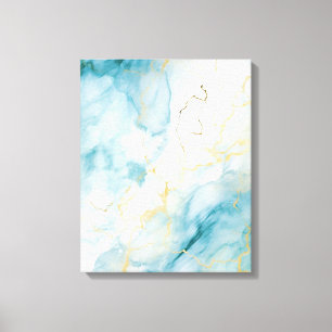 Impressão Em Tela Aquarela azul