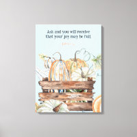 Aquarela Cai Pumpkins Com Bíblia De Alegria Verso