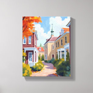Impressão Em Tela Aquarela de Newport Rhode Island