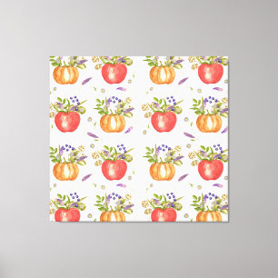 Impressão Em Tela Aquarela De Outono, Composição Invisível.