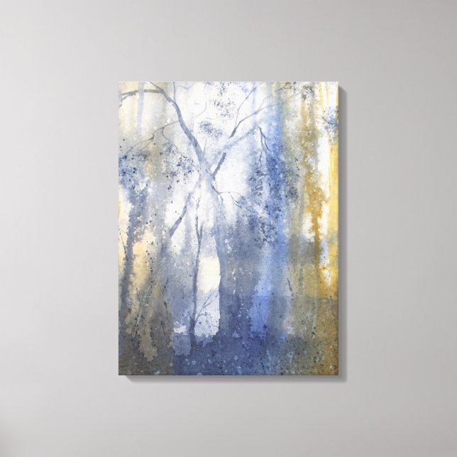 Impressão Em Tela Aquarela de Passagem do País Anterior (Frente)