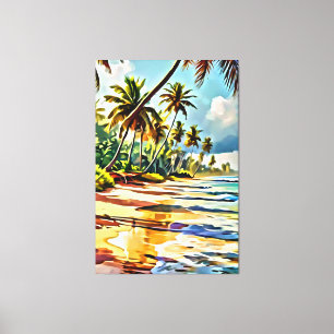 Impressão Em Tela aquarela de pintura acrílica com abstrato art